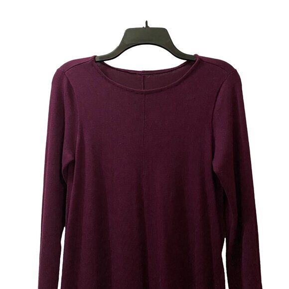 BCX Burgundy Stretch Knit Scoop Neck Fit & Flare Dress M Quiet Luxury–Inspired - Picture 5 of 12